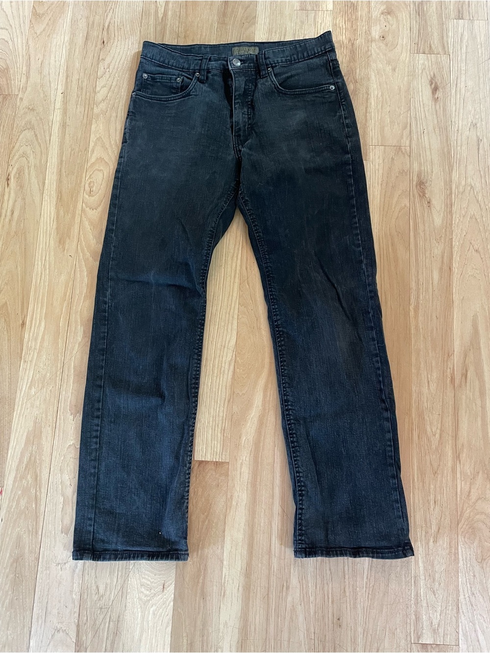 Men's Straight-Leg Black Denim Jeans 32x33
